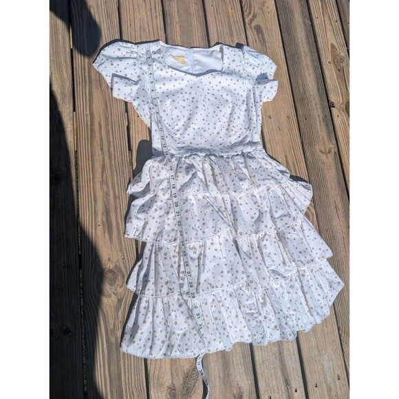 Vintage Square Dance Company Dress Tiered Polka Dot White Sweetheart Small - Picture 12 of 12